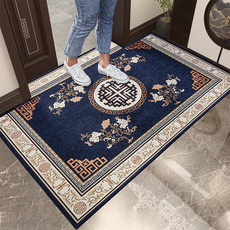 新中式提花进门地垫家用门口脚垫入户门垫子客厅门垫地毯-阿里巴巴