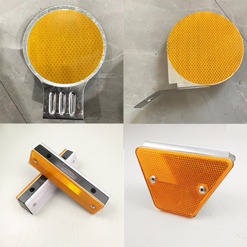 高速圆形轮廓标公路护栏附着式单双面百米标