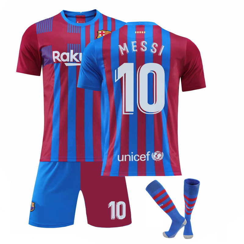 2022巴萨主场配送袜子10号梅西球衣套装21号法蒂工厂现货当天发货评价