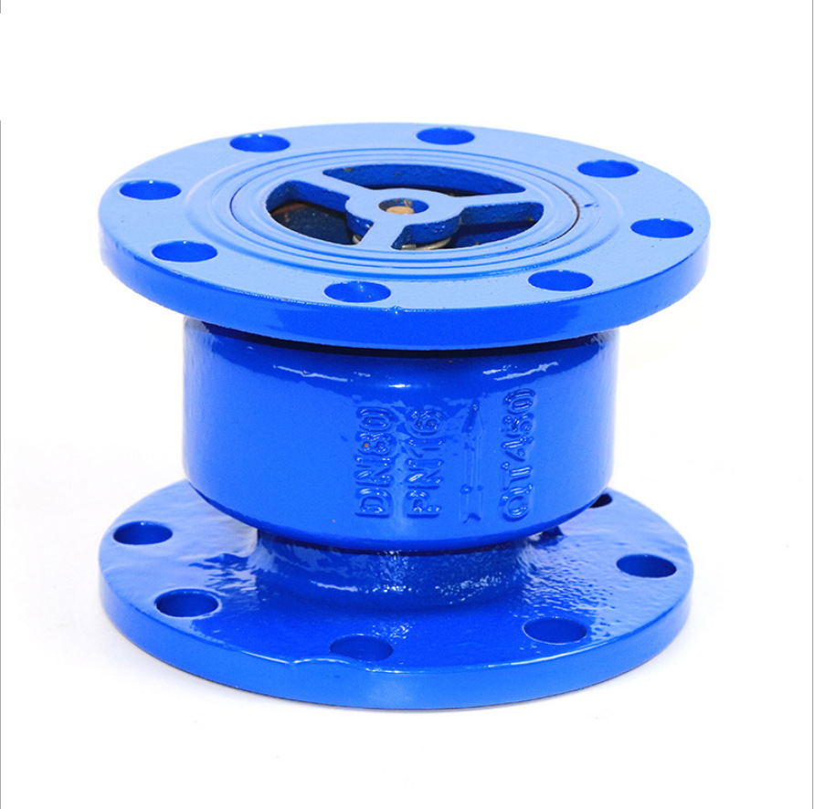 立式消声止回阀hc41x球墨铸铁法兰逆止单向阀弹簧静音止回阀dn80