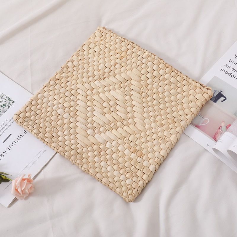 草编坐垫方形蒲团清仓草编日式方形沙发垫椅子垫汽车垫薄款圆形