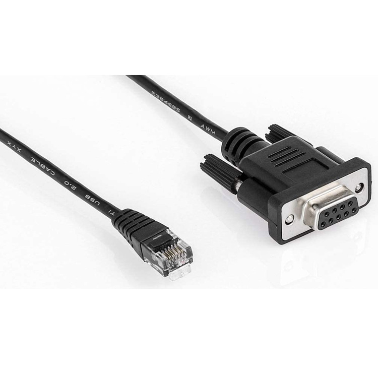 6p6c公转接线 通用rs232串口线 db9母转rj12 2米com数据线