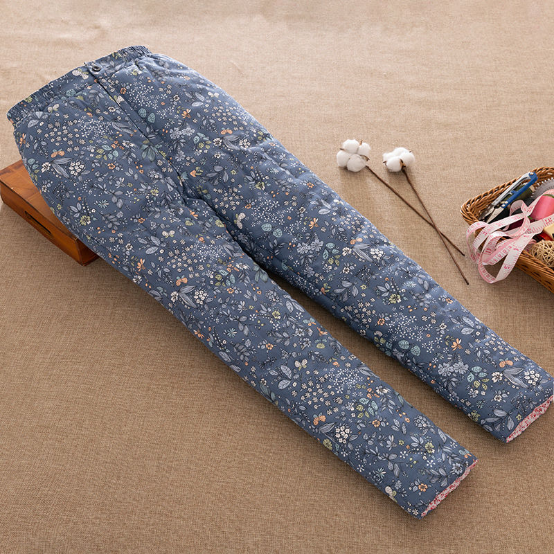 纯棉花手工棉裤女加厚高腰保暖裤 中老年人妈妈宽松外穿大码冬装