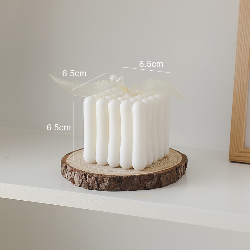 INS Rubik's Cube Aromatherapy Candle Wholesale Home Decoration Photo Props Decoration Soy Wax White Geometric Candle