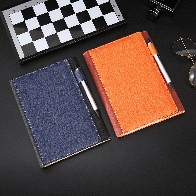 复古商务记事本 礼品商务办公日记本套装定 制笔记本logo加厚本子