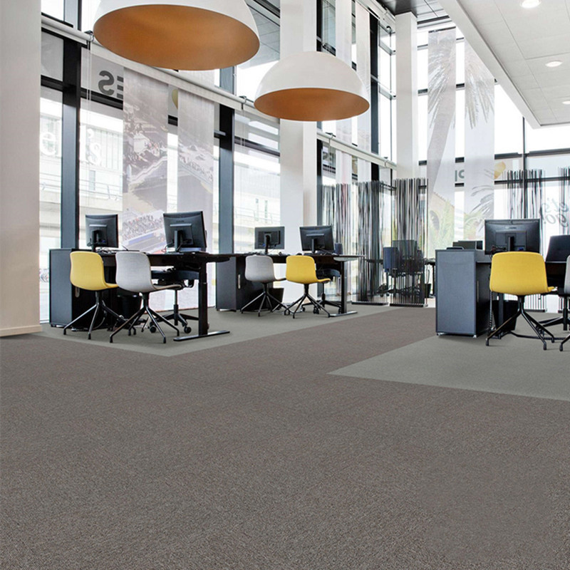 jnp03系列防火尼龙纯色会议室艺术画廊摄影棚用条纹pvc底方块地毯