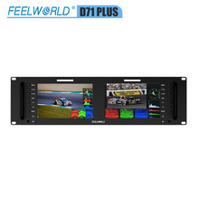 富威德D71PLUS 3RU 7英寸双联机柜式监视器 视频SDI高清显示器