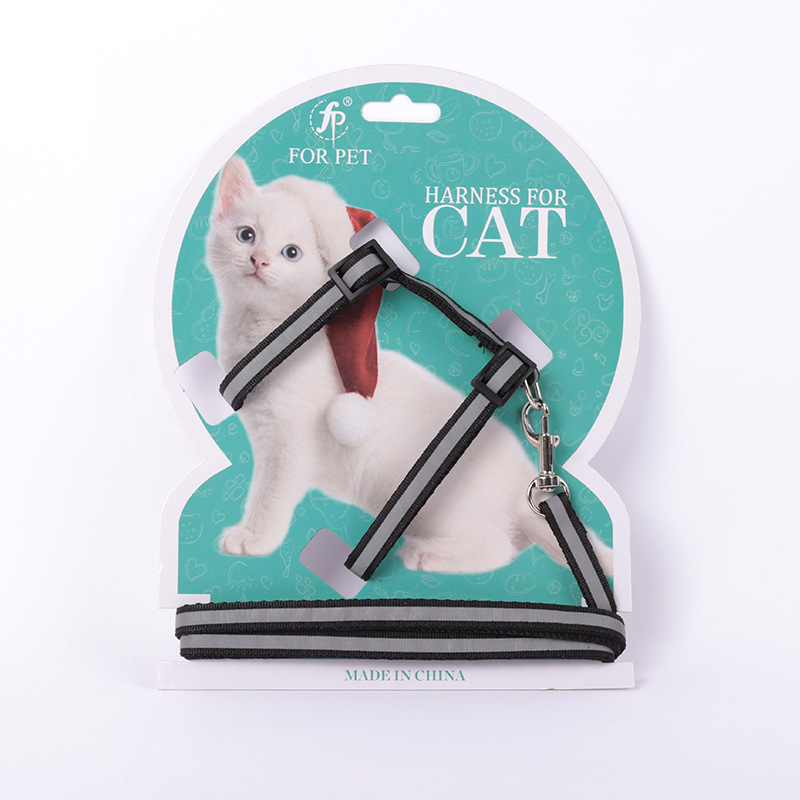 New Pet Supplies Adjustable Cat Pulling Rope Cat Walking Safety Rope I-Shaped Chest Strap Anti Breaking Loose Cat