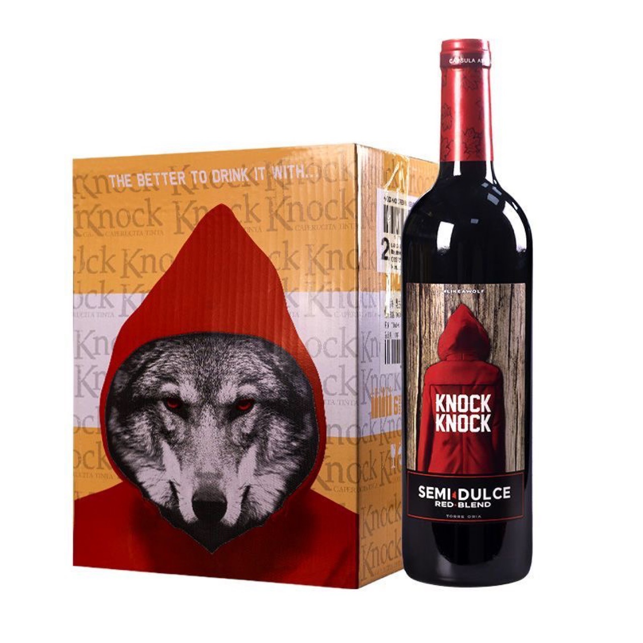 奥兰小红帽375半甜红葡萄酒 高档红酒低度微醺晚安酒375ml*6瓶装