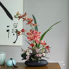 2022新款花手感蝴蝶兰盆景盆栽花艺插花桌面装饰花艺摆件婚庆