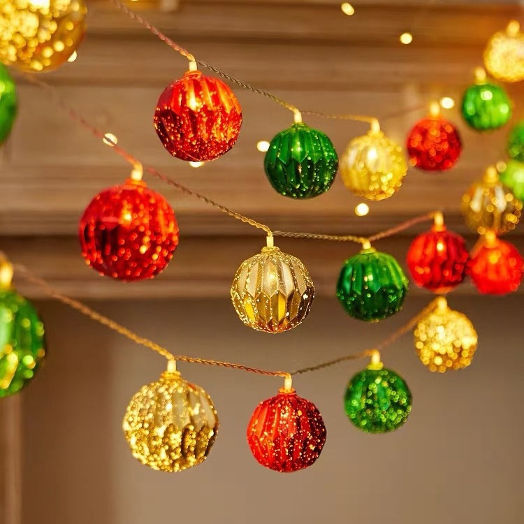 跨境专供圣诞节彩球挂灯氛围灯房间圣诞树彩灯装饰-阿里巴巴
