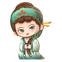 白娘子公仔人偶木质拼装古风手办潮玩桌面文艺摆件手工制作礼物