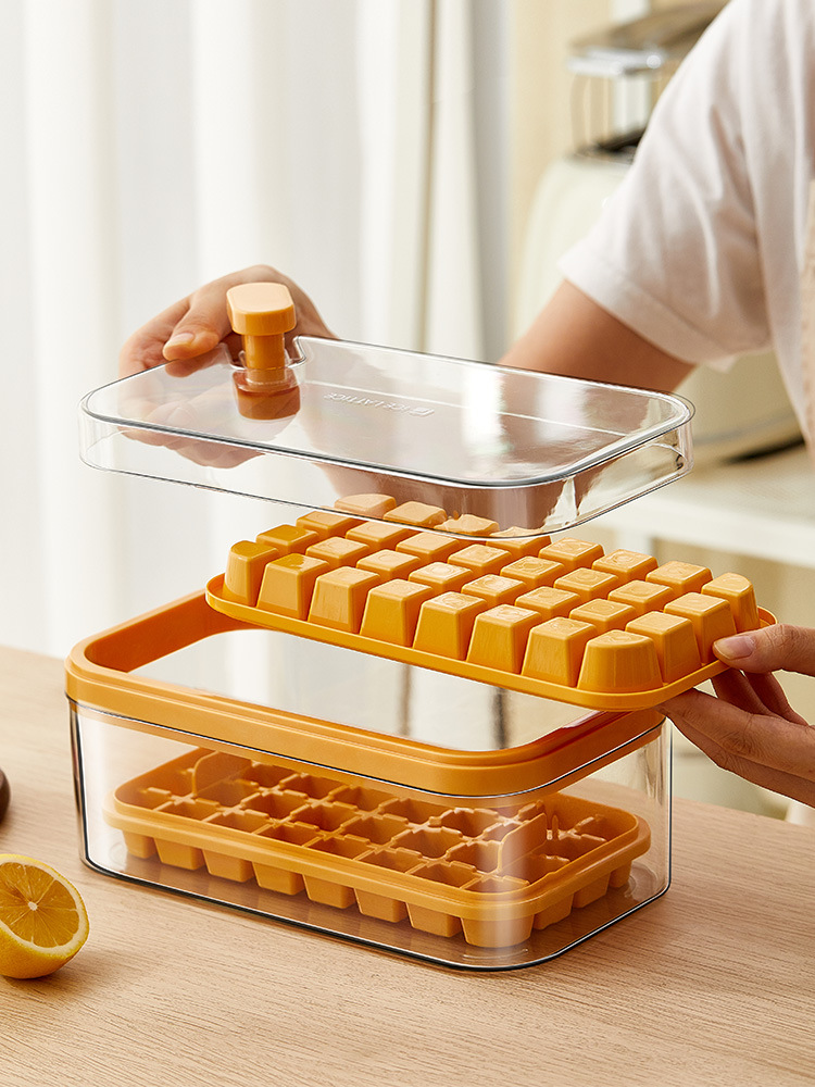 ice tray ice making mold home pressing ice cube box ice maker