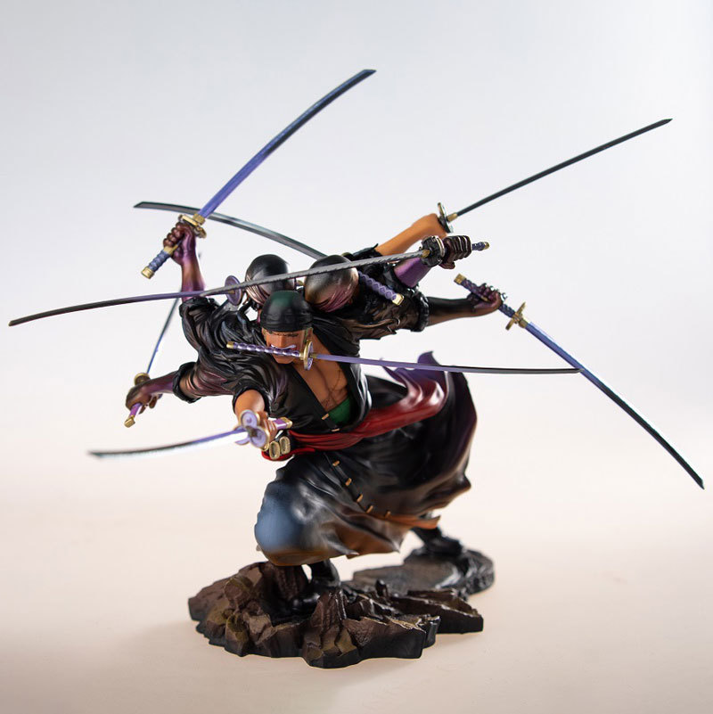 海贼pop max 索隆 九刀流 三头六臂 索隆手办场景盒装模型批发