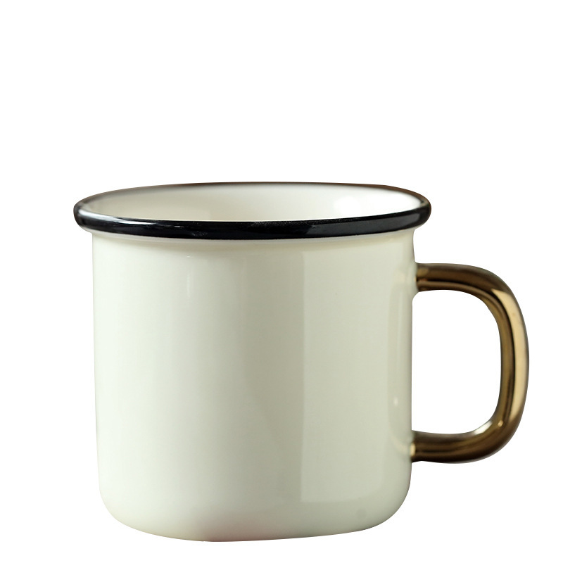 Imitation Enamel Cup Mug Water Cup Summer Cute Japanese and Korean Style Cup Coffee Cup Custom Logo Pattern Wholesale