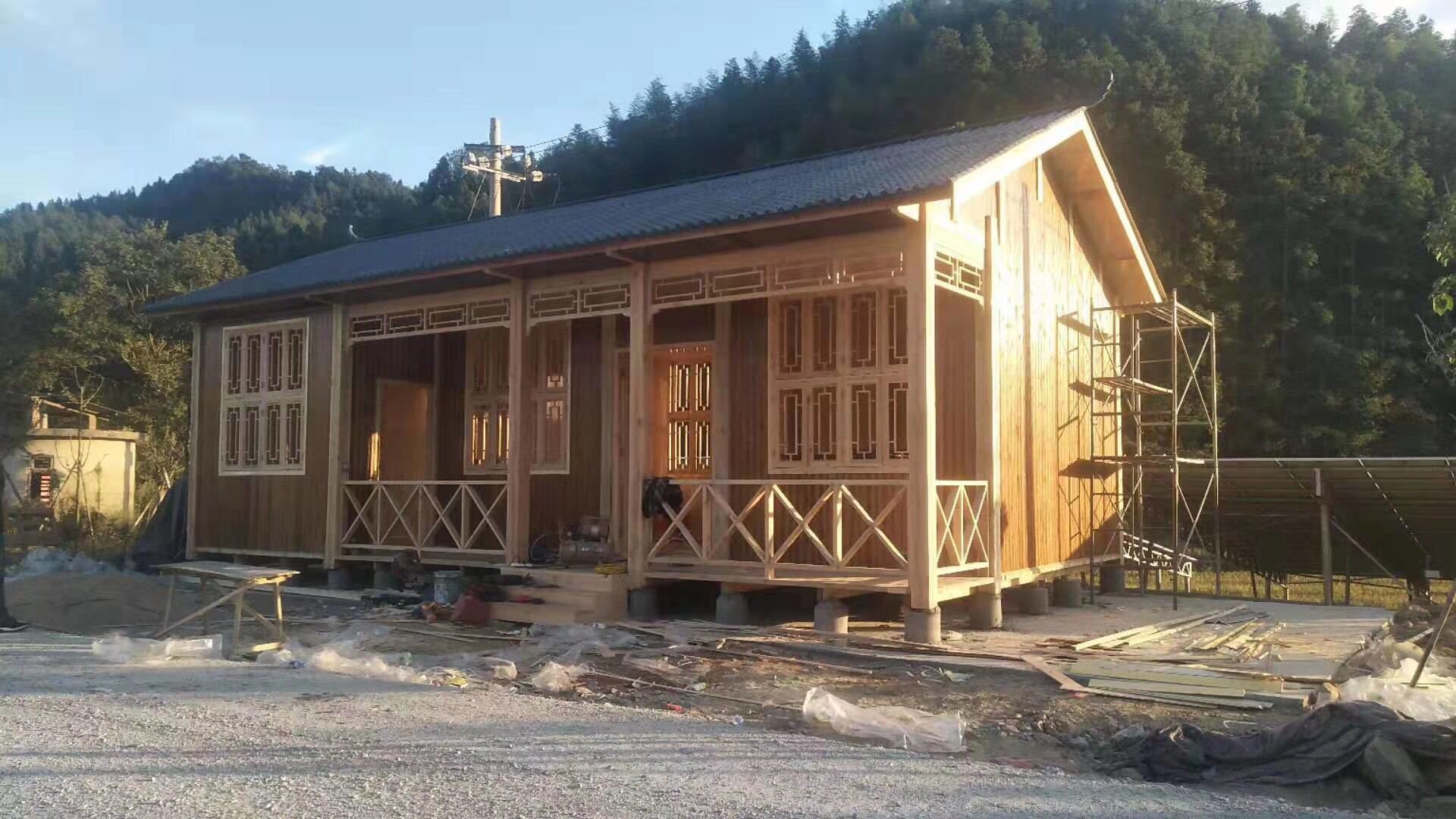 民宿别墅防腐木木屋定制户外乡村木头房子岗亭实木仿古古建小木屋