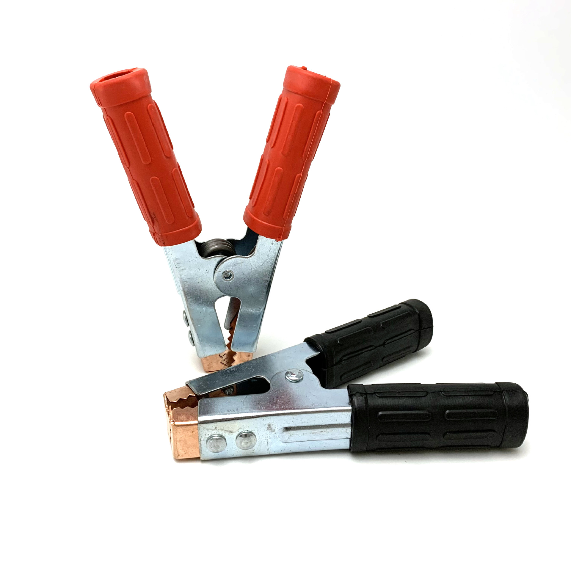 电瓶桩头电瓶卡头铁镀铜电瓶夹充电夹 红黑套管汽车电瓶充电夹