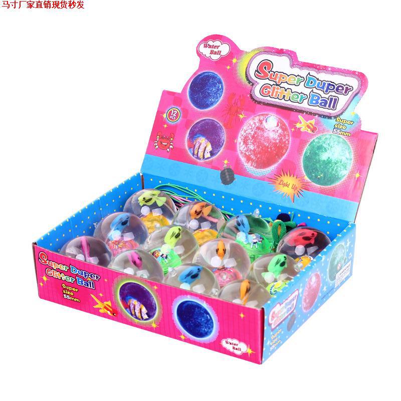Light-Emitting Children Bouncy Ball Will Light up Child Baby Toy Ball Bouncing Ball Jumping Ball Crystal Elastic Ball BB