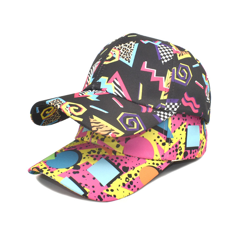 European and American New Graffiti Baseball Cap Cross-Border Female Fashion Outdoor Travel Sun Protection Sun Hat Amazon Hot Sale Peaked Cap