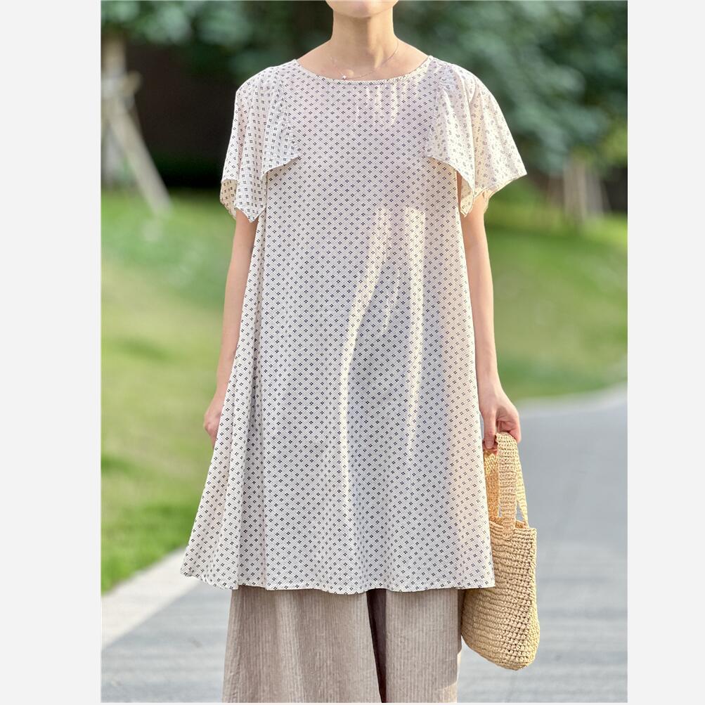 日本潮牌 小碎花飞袖连衣裙-阿里巴巴