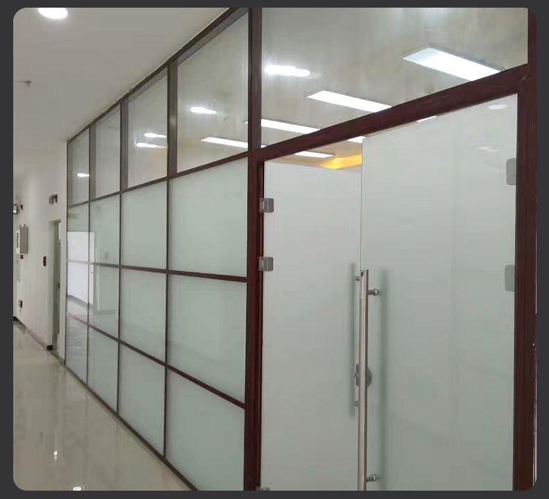 广东铝合金钢化玻璃办公室单面隔音隔层 玻璃橱窗双玻百叶隔断