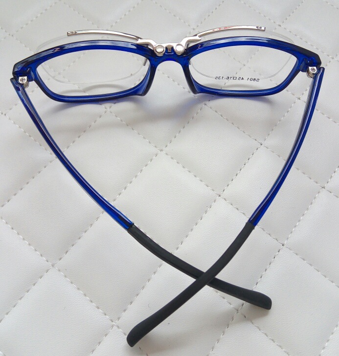 新款801双层复合型眼镜框超轻训练外棱镜全焦抗蓝光防控近视镜片