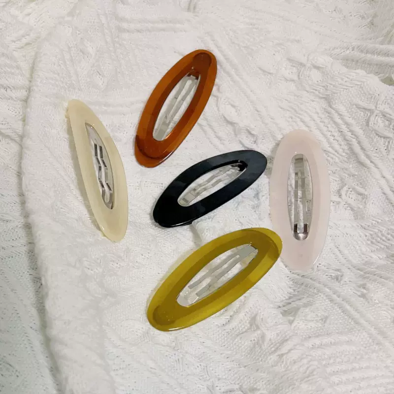 镂空碎发椭圆BB夹前额刘海一字侧边发夹子头饰网红后脑勺发饰批发