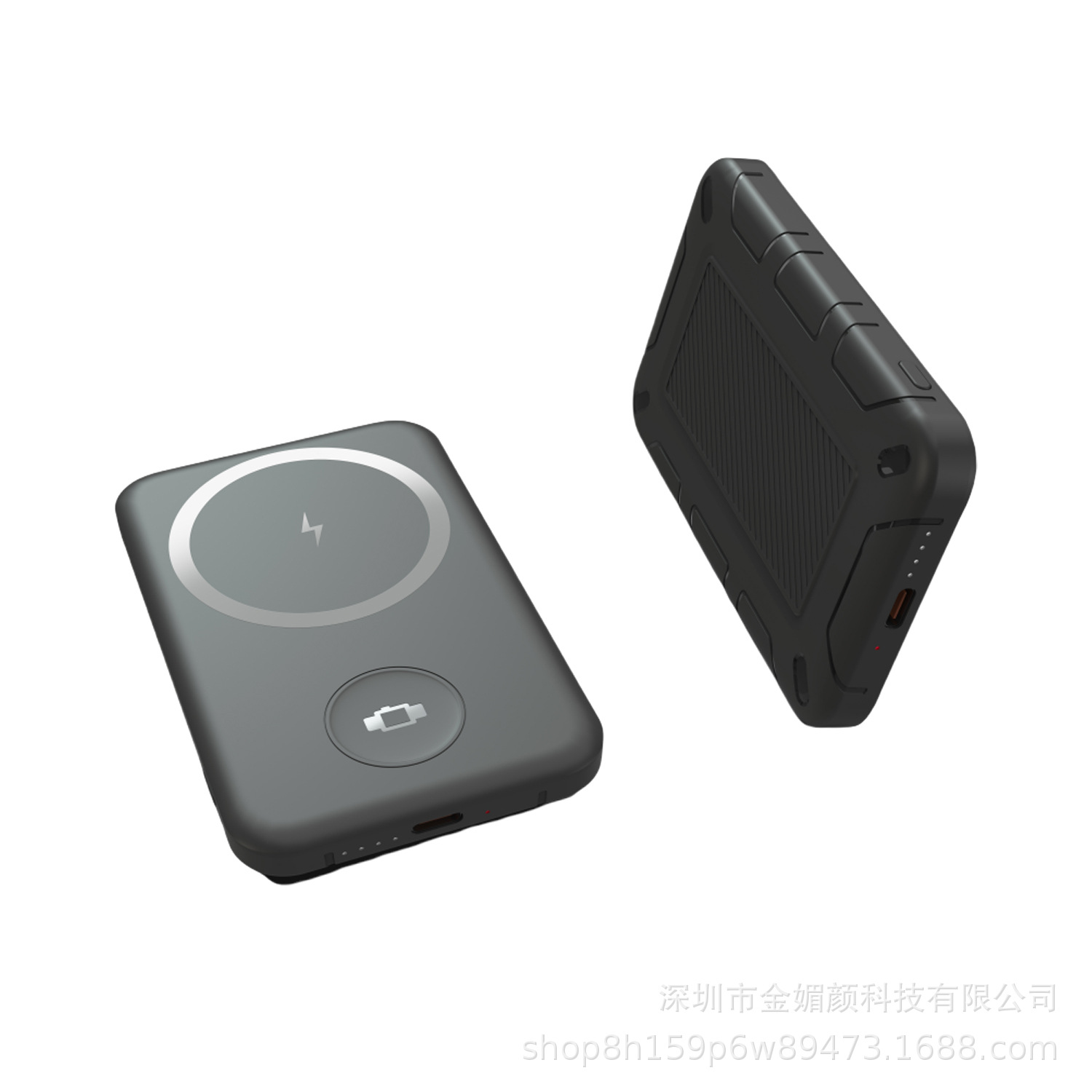 手表无线充电宝5000mah二合一无线充15W移动电源手表充power bank