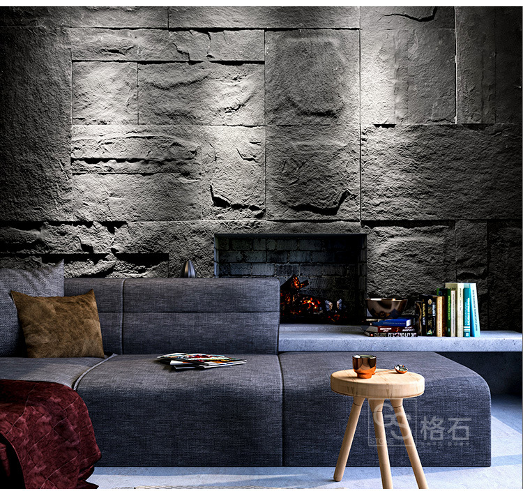a级防火石皮蘑菇石人造石文化石背景墙仿真石材 源头工厂全国招商