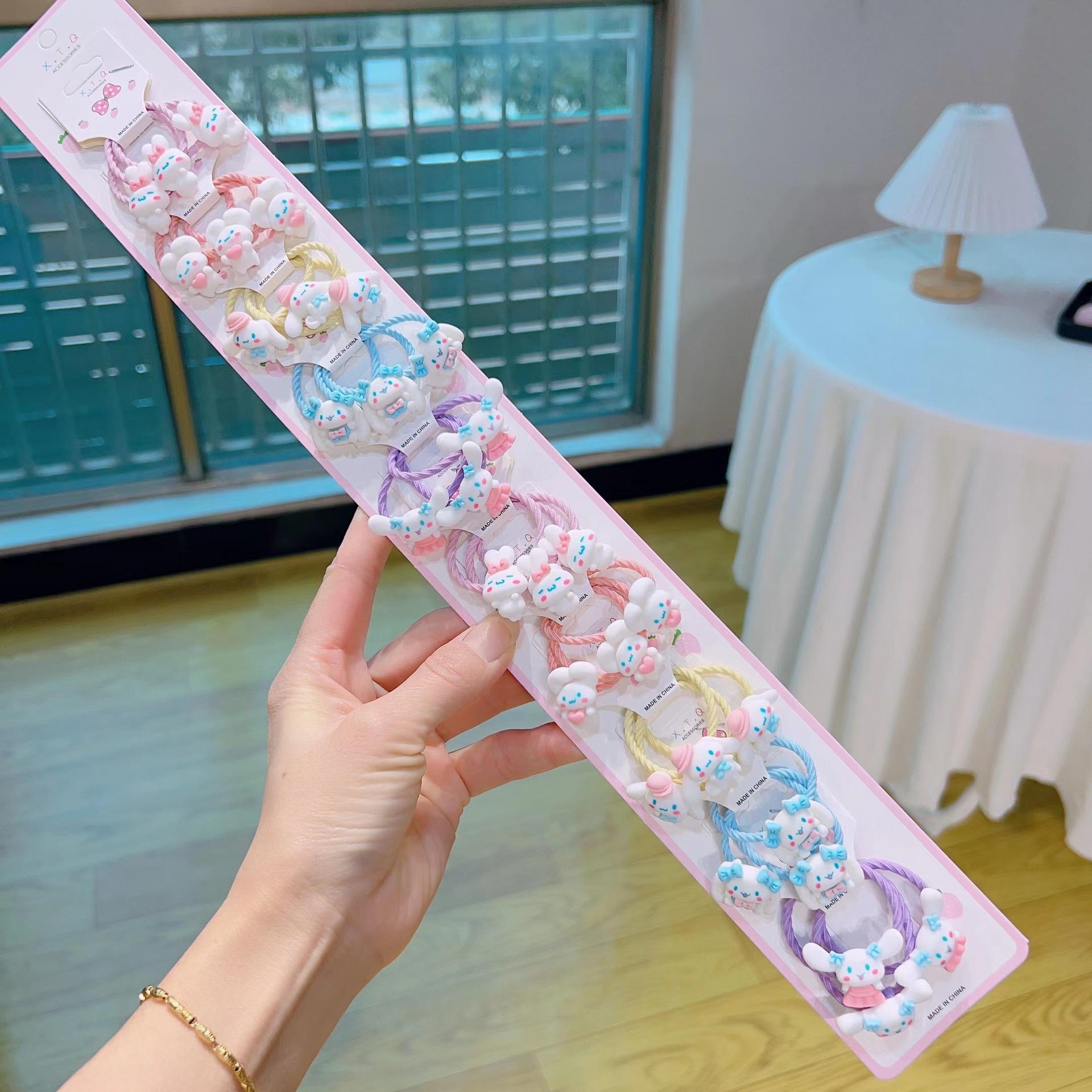 Soft and Adorable Cinnamoroll Babycinnamoroll Luminous Hair Band Korean Style Children's Cartoon Cute Rubber Band Baby Rubber Band Headband Hair Band/Clip