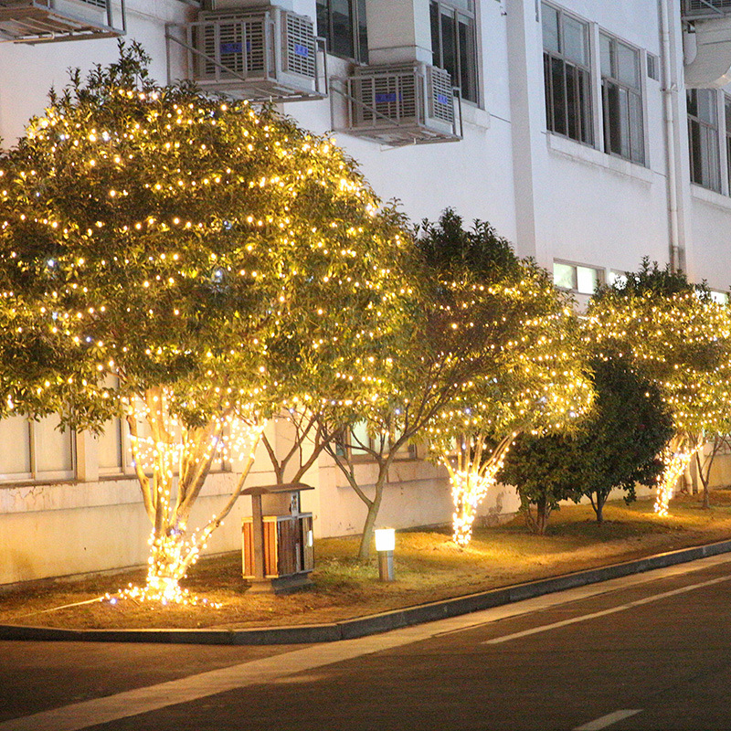 太阳能彩灯闪烁带户外防水超亮闪灯串挂树上的带软灯条防晒装