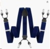 男士六夹吊裤带商务加长背带男女通用3.5宽背带夹男士防吊夹黑色|ms 男士六夹吊裤带商务加长背带男女通用3.5宽背带夹男士防吊夹黑色|ms