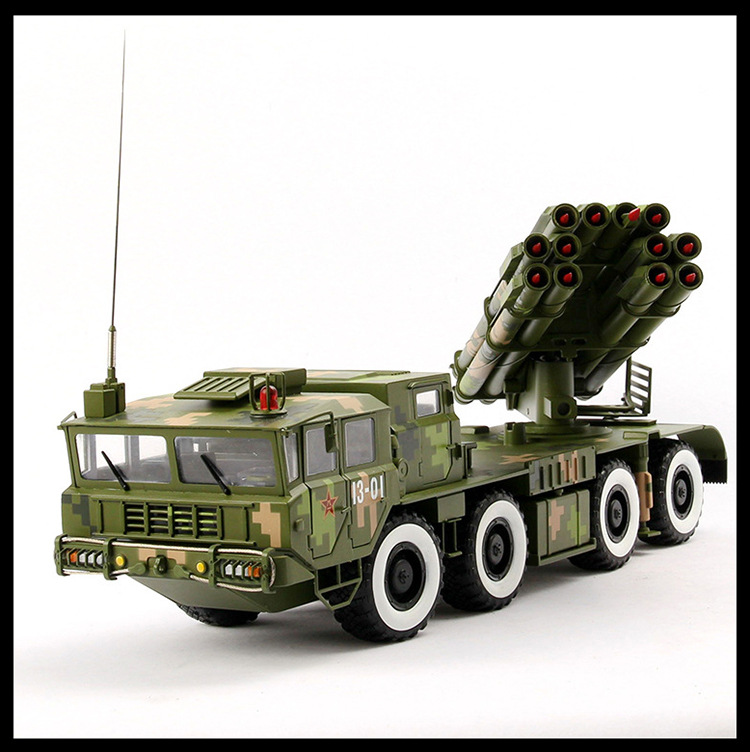 300毫米远程火箭炮模型 300火箭炮模型1:30 金属火箭炮导弹车模型