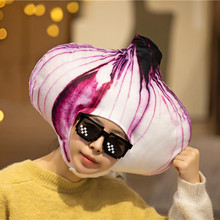 ins可爱少女心卡通蔬菜茄子胡萝卜蘑菇洋葱头套帽子表演拍照道具