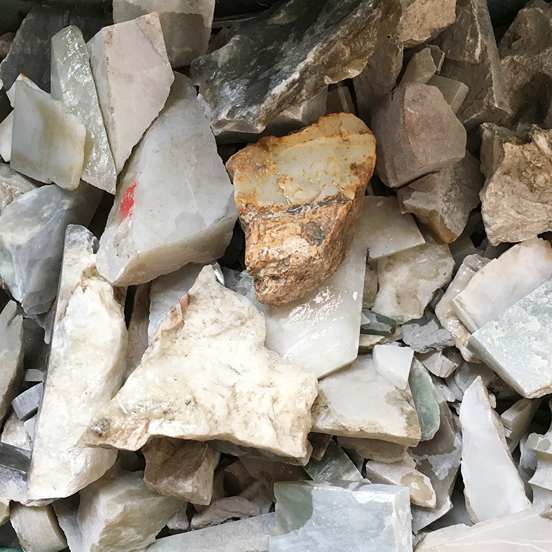 玉石碎料公斤毛料碎料首饰毛料商用边角料配件原石材料雕刻造景