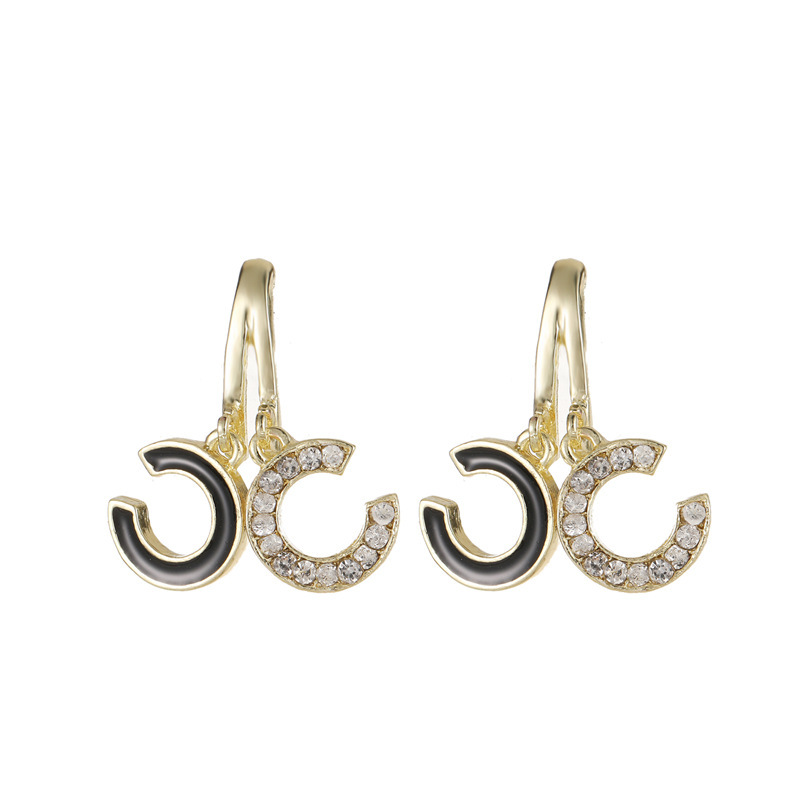 New Fashion Elegant Double C Classic Style Earrings High-Grade Unique Design Light Luxury Earrings Earrings for Women