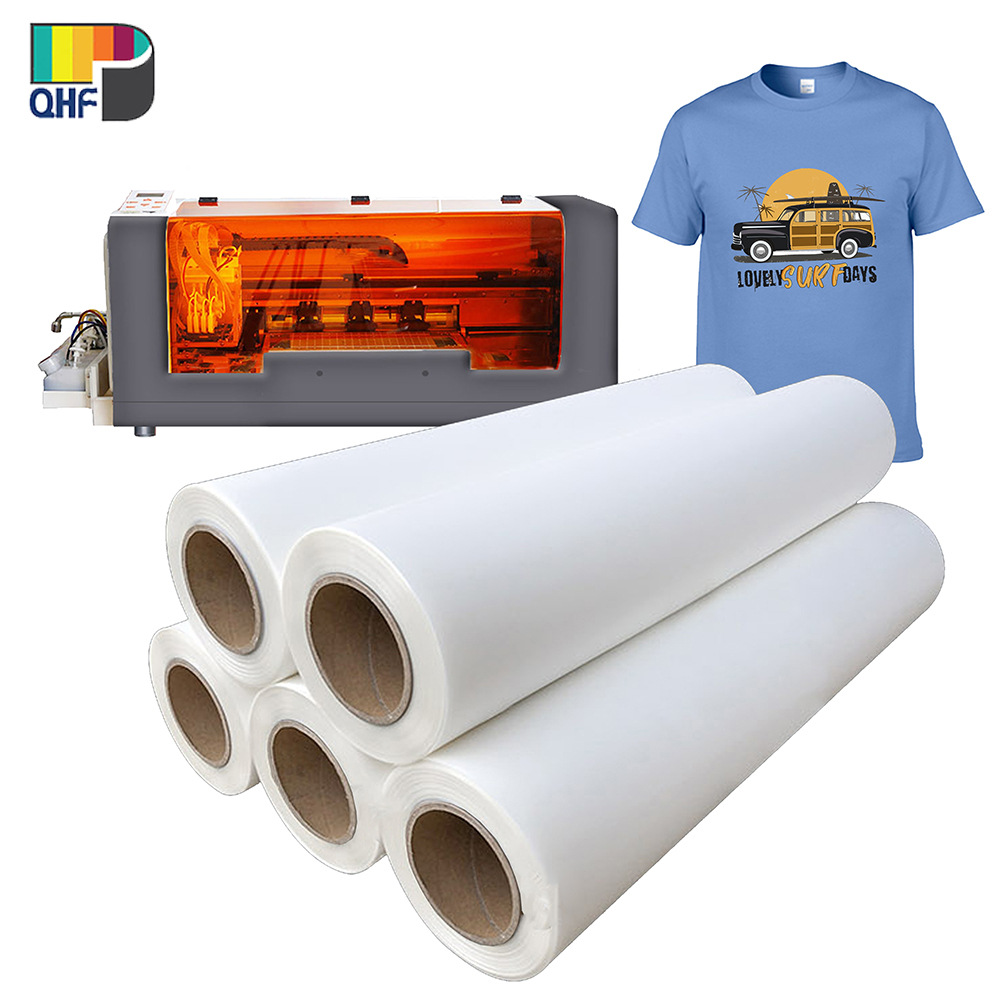 厂家批发柯式烫画膜数码印花白彩打印白墨烫画温撕冷撕dtf转印膜