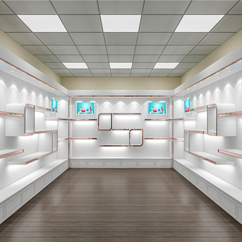 厂家直销木制烤漆展示柜化妆品公司展厅样品陈列柜直播包包货柜