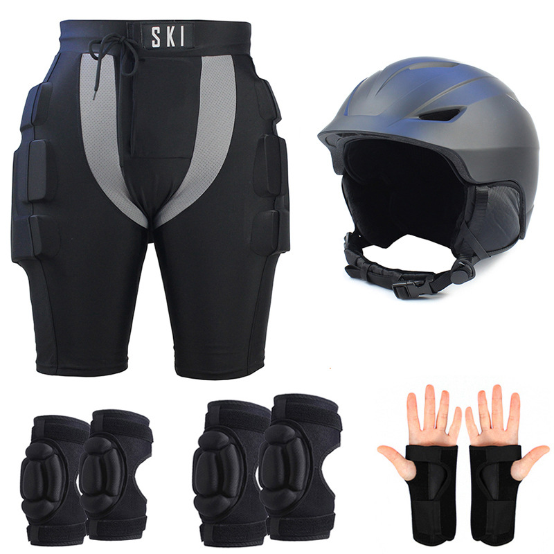 加厚内穿成人单板滑雪护具全套装备男女滑冰护臀护膝连体长裤防摔
