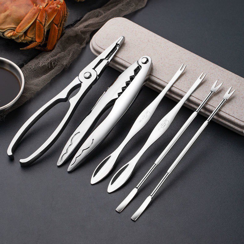 吃蟹工具家用剥螃蟹钳夹子大闸蟹剪刀吃螃蟹专用工具蟹八件厂包邮