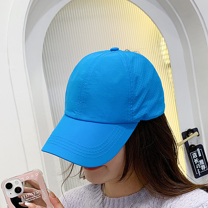 New Simple Sports Baseball Cap Women's Foreign Trade Half Top Cross Ponytail Cap Fashion Casual Solid Color Casual Hat