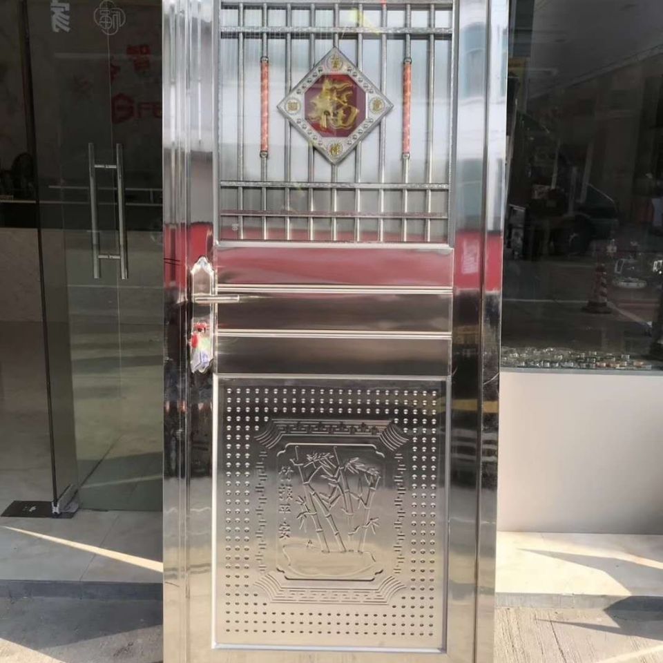 不锈钢单门 进户门 管子门 防盗门 出租房门 柴间门 阳台防晒门