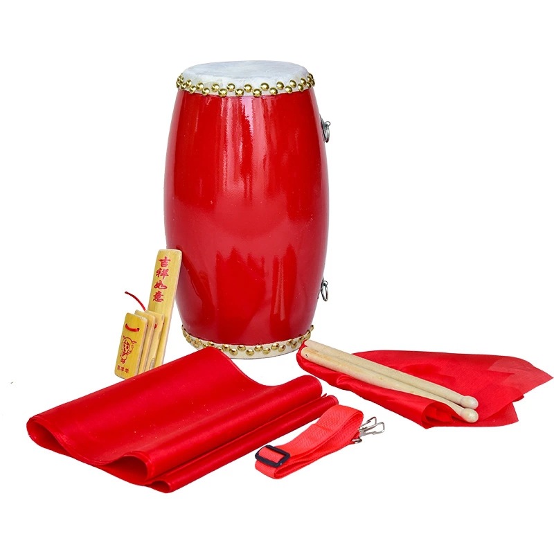 牛皮腰鼓木质成人儿童学生小腰鼓幼儿园老年安塞腰鼓大人打击乐器