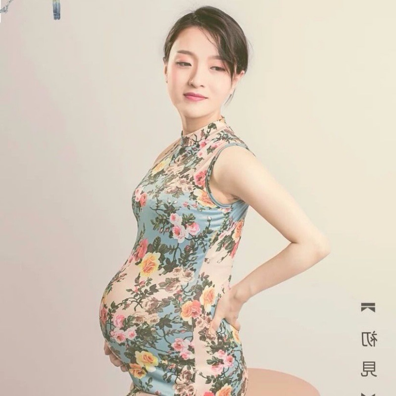 孕妇照衣服新款影楼照服装中国风妈咪真旗袍时尚拍照摄影服