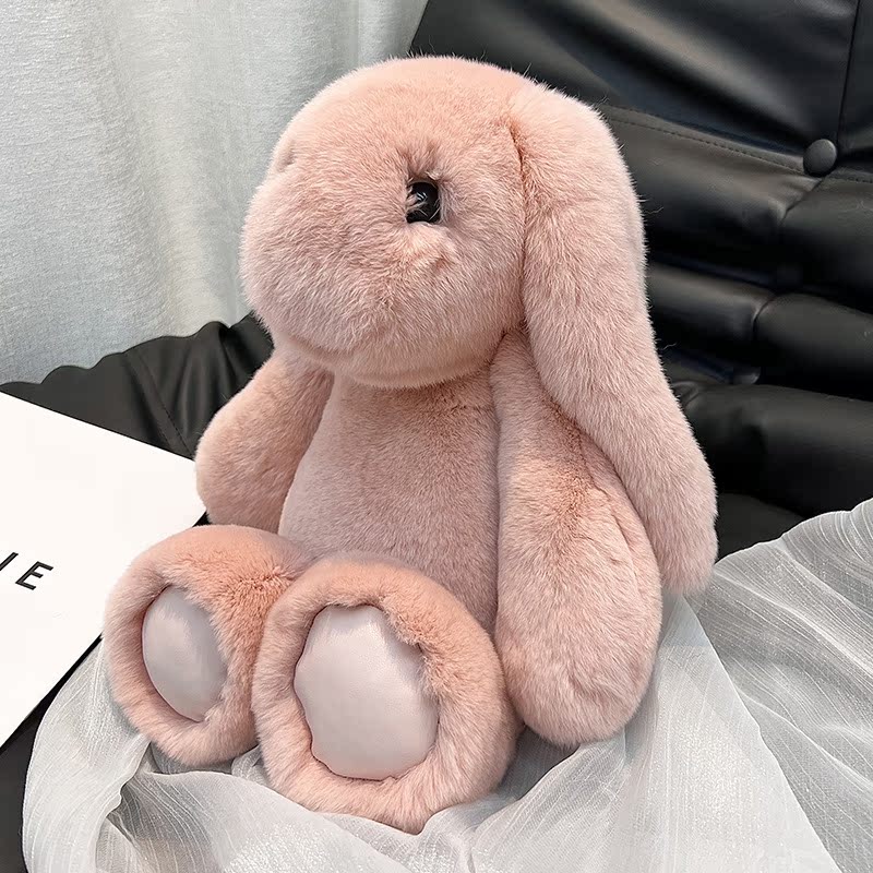 可爱真獭兔毛大兔子玩偶公仔韩国ins网红卡通布娃娃抱枕生日礼物