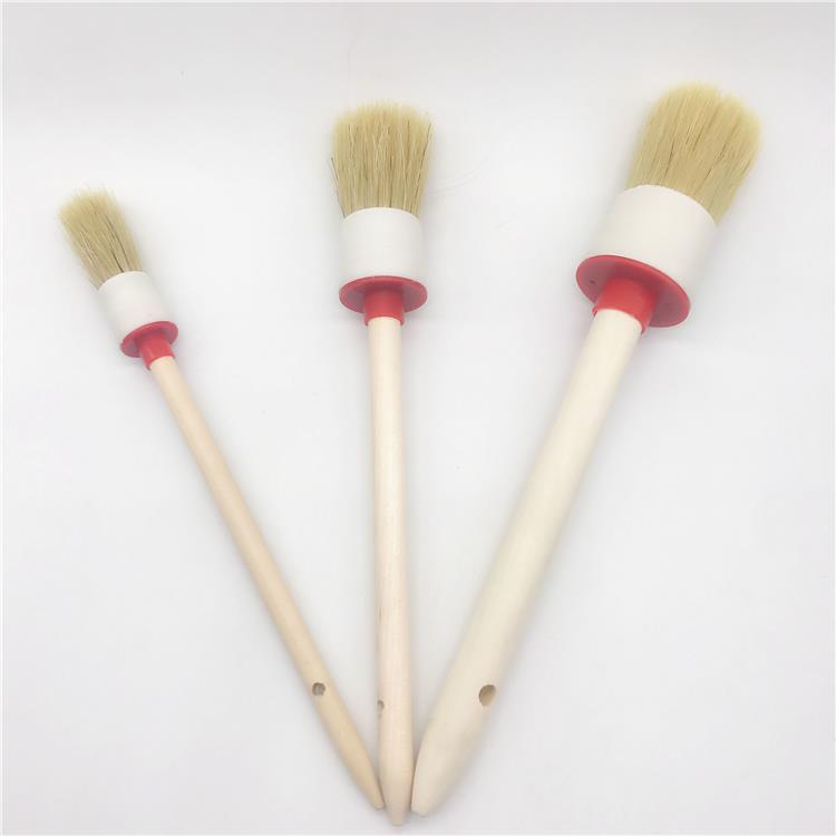 圆头刷子工业刷猪毛刷圆头圆刷子油漆刷清洁刷洗车刷美容刷硬毛刷