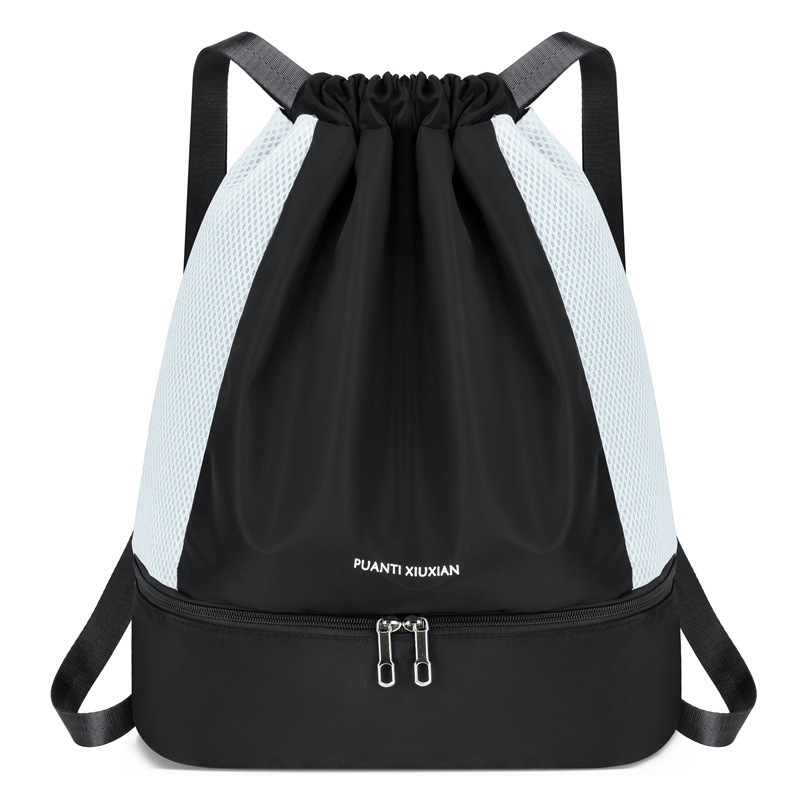 New Drawstring Backpack Women's Leisure Travel Sports Backpack Korean Fashion Nylon Cloth Bag Fitness Bag Factory Wholesale