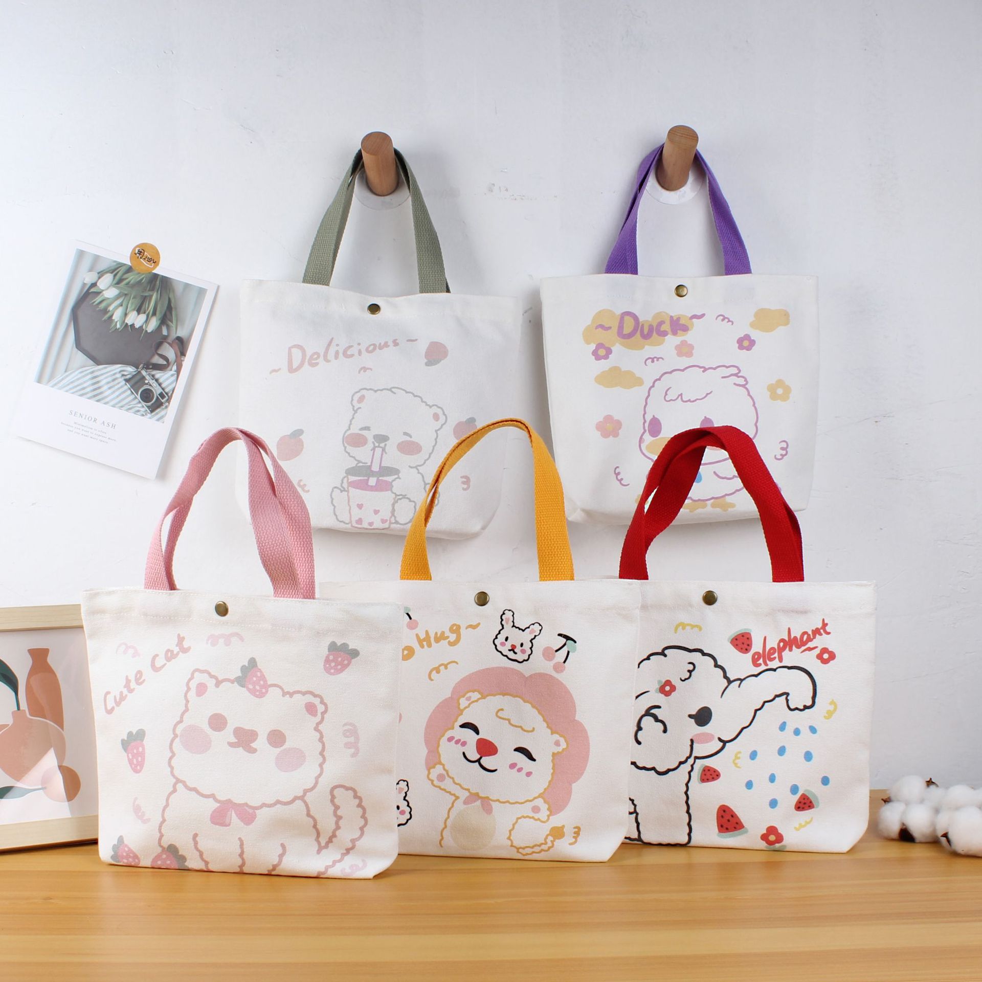 Spot Goods Canvas Bag Carry Ins Canvas Bag Printable Logo Children's Gift Handbag Wholesale