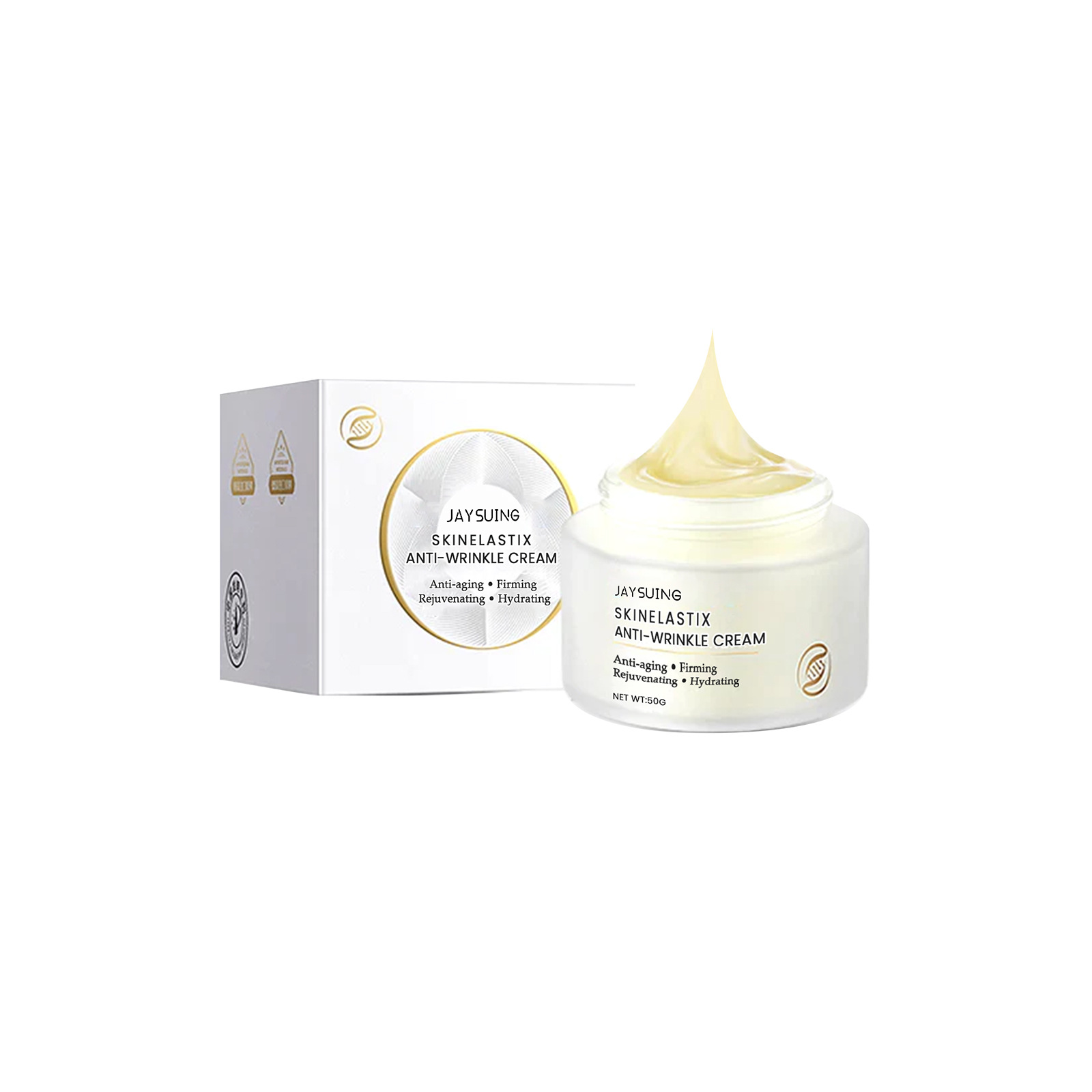 Jaysuing Collagen Cream Elastic Moisturizing Firming Skin Fading Wrinkle Wrinkles Moisture Replenishment Brightening Skin Whitening Cream