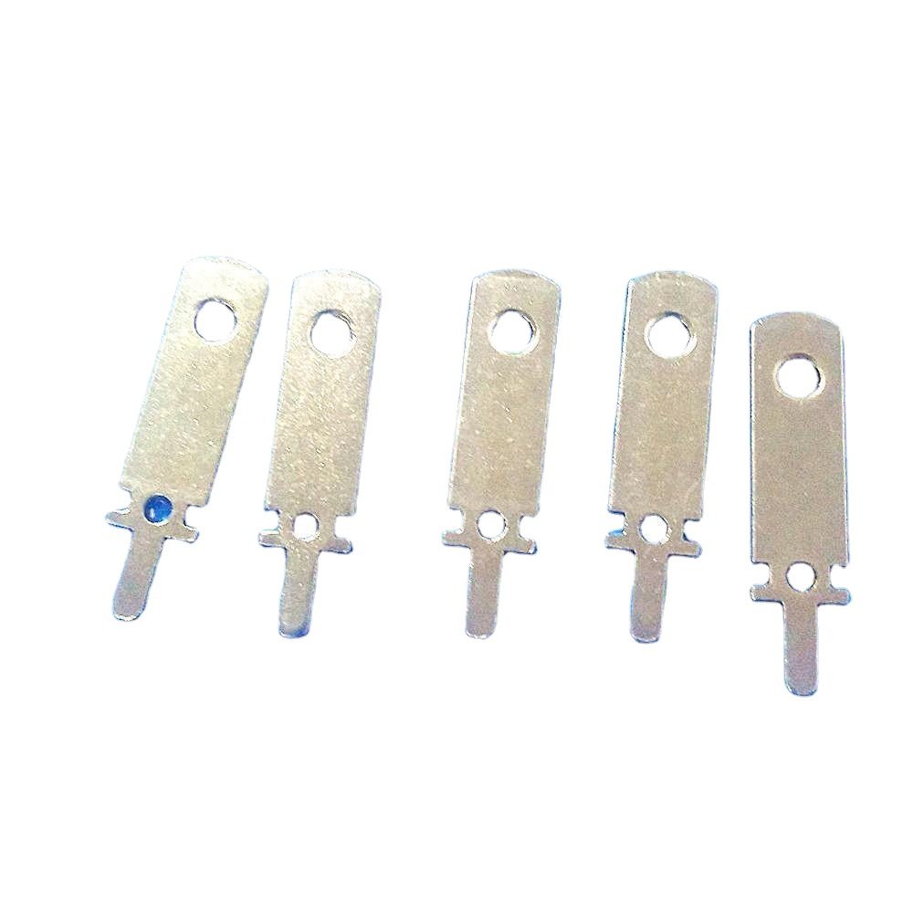 生产插头片插脚 中规美规黄铜 端子充电器五金弹片jf-461厂家